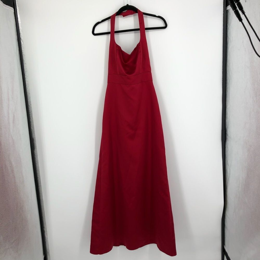 AFTER SIX Red Formal Maxi‎ Dress Halter Neck